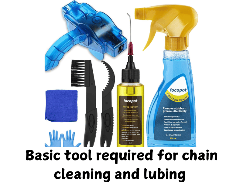 Tools required for cleaning the chain 