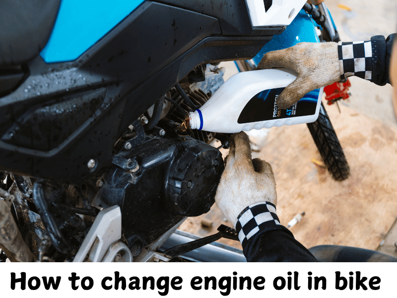 Changing engine oil in bike 